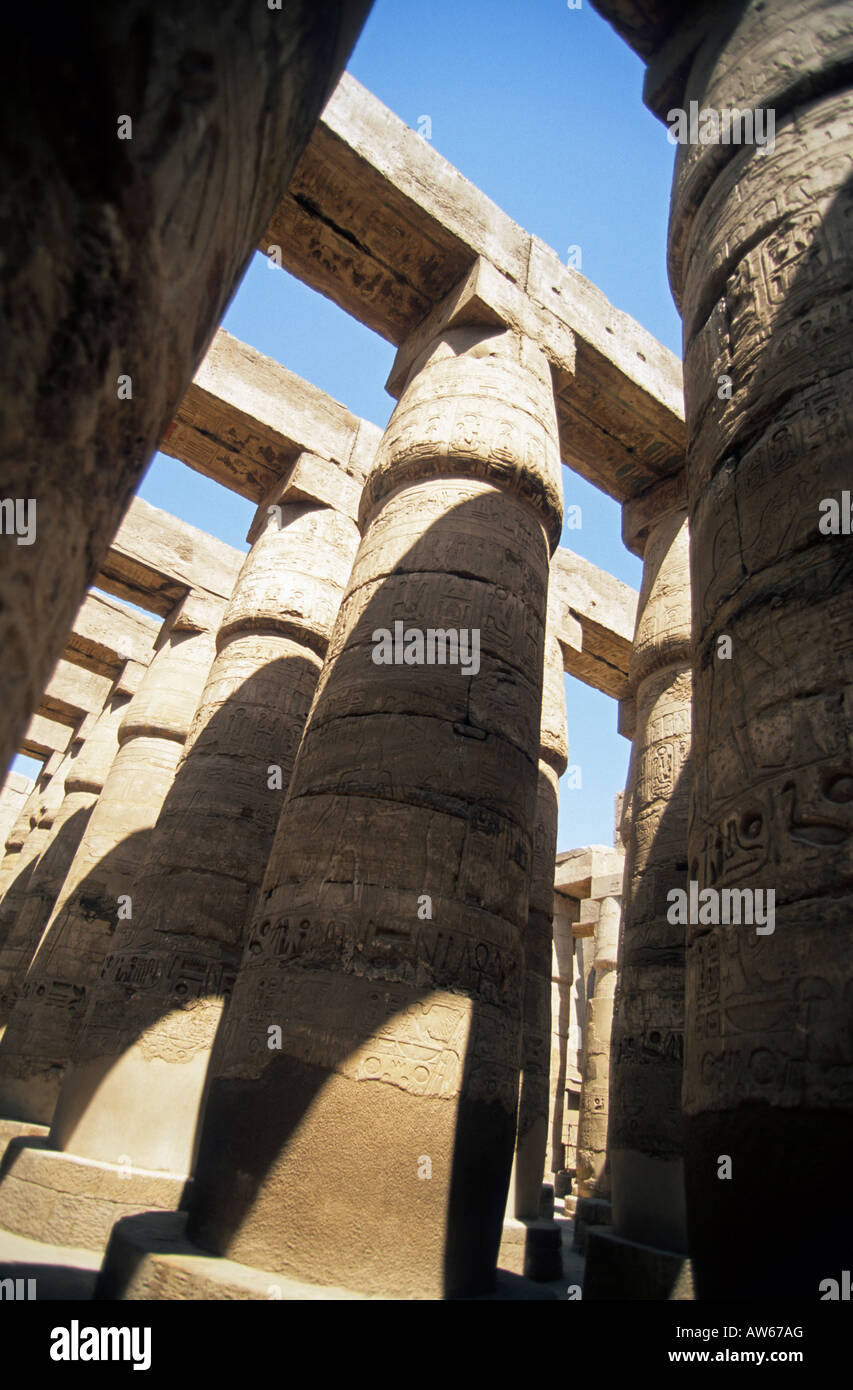 África del norte el alto Egipto el templo de Karnak Luxor Foto de stock
