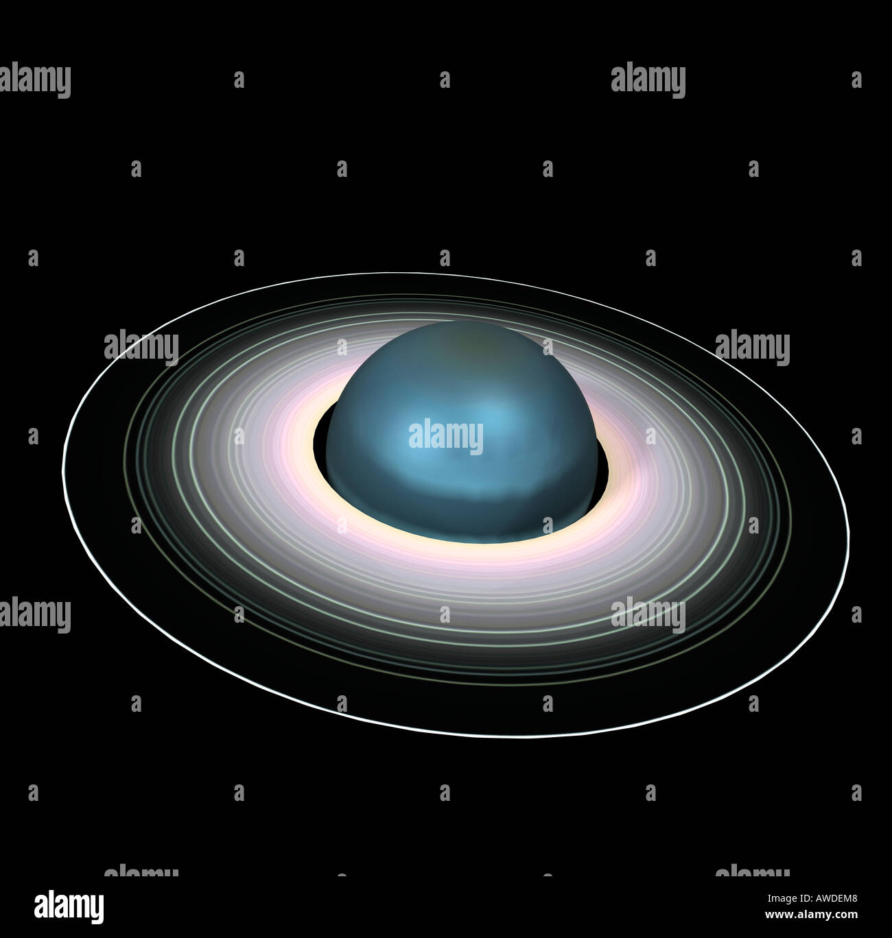 El Urano es el séptimo planeta del sistema solar y tiene un sistema de  anillos Fotografía de stock - Alamy