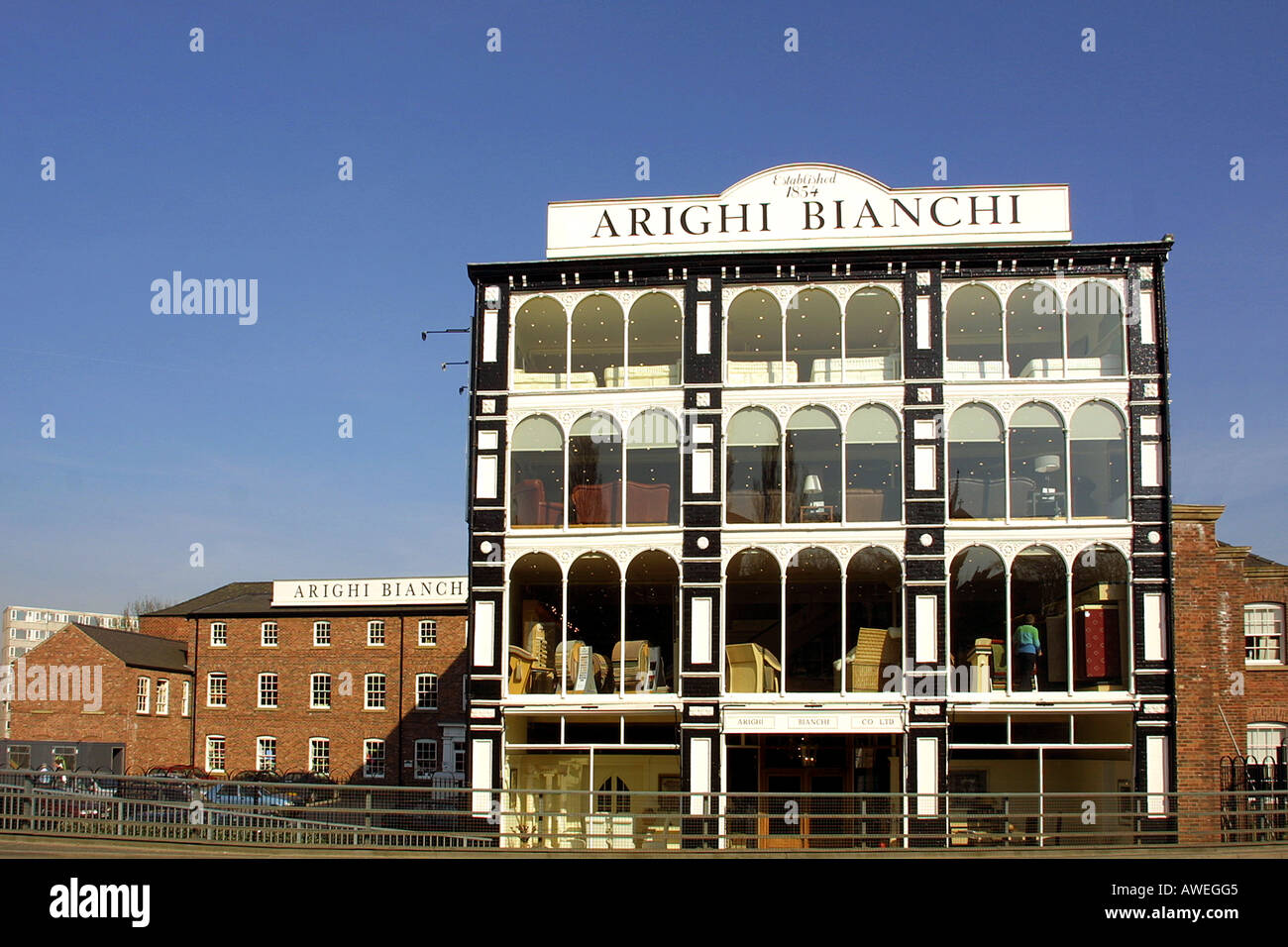 Inglaterra Cheshire Macclesfield Arighi Bianchi tienda victoriana Foto de stock