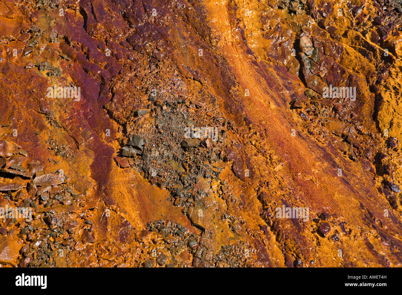 Colorido primavera rica en minerales y yacimientos de hierro, Selvellir,  Península Snaefellsness, Islandia, el Océano Atlántico Fotografía de stock  - Alamy