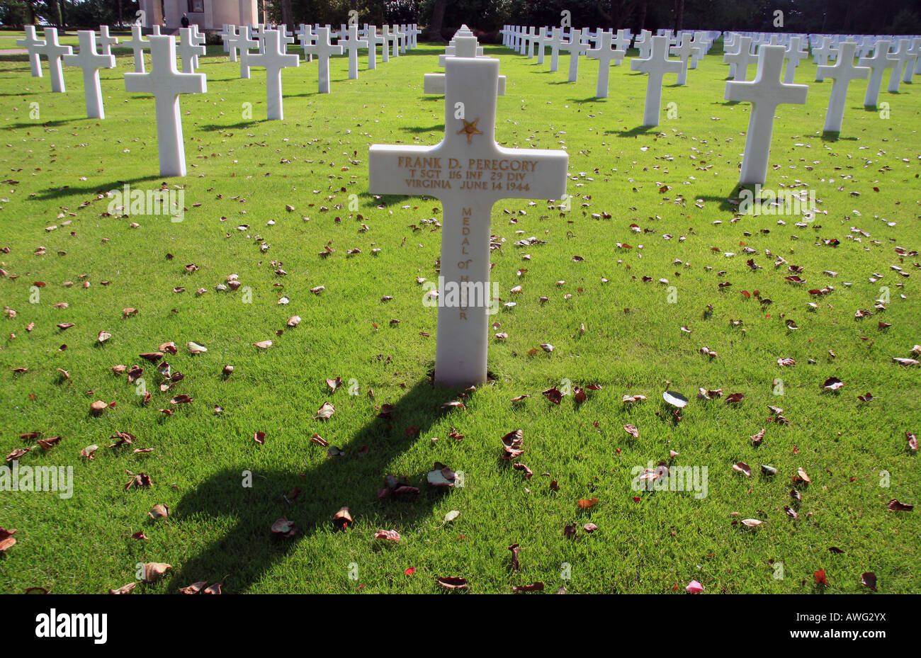 La tumba de y el Sargento Frank D Peregory, Medalla de Honor, el