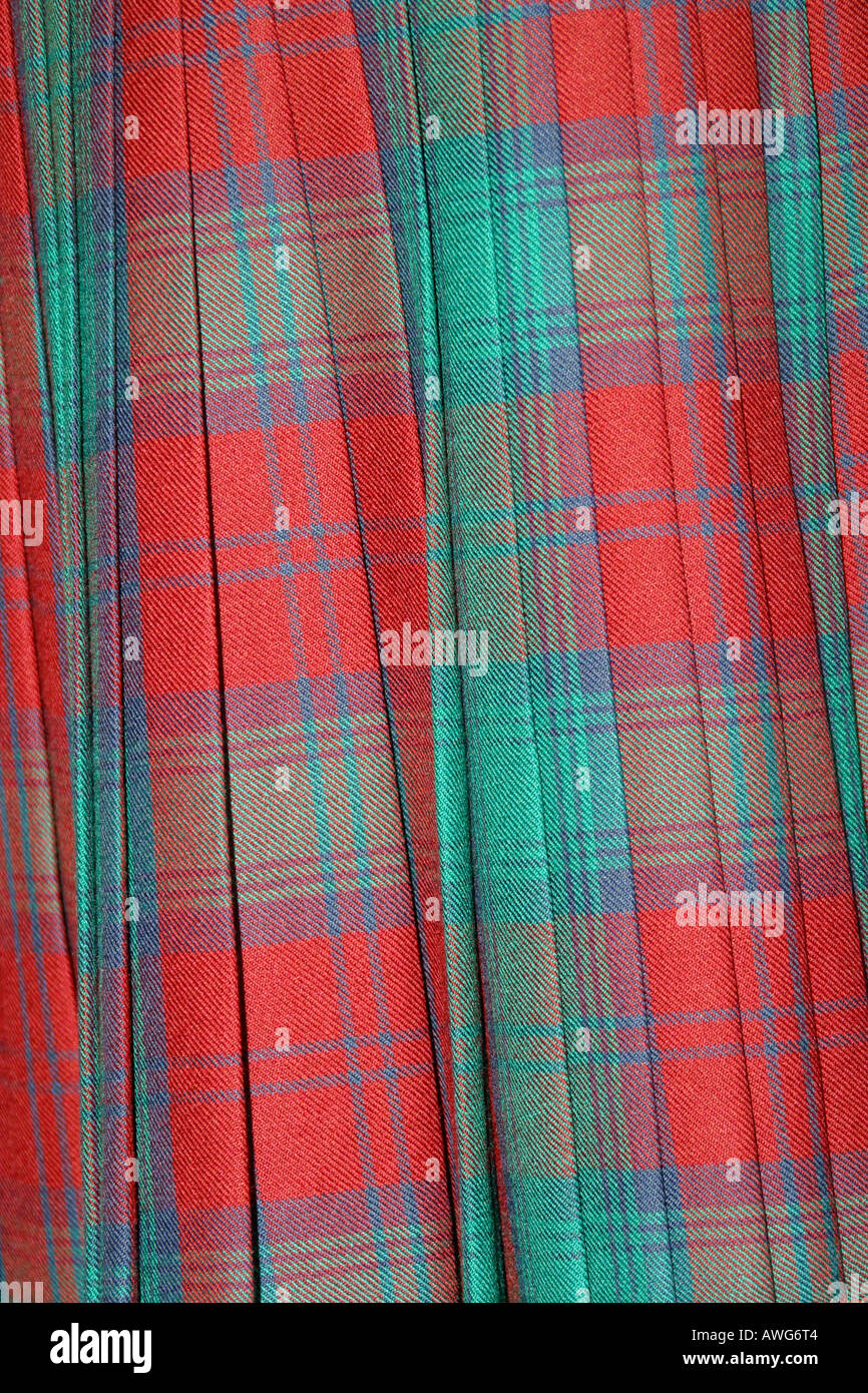 Lindsay Clan Chisholm tartán rojo Foto de stock