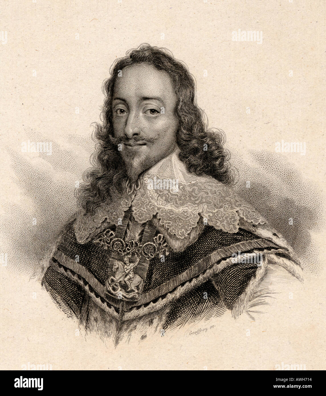 Carlos I de Inglaterra, 1600 -1649. El rey de Inglaterra, Escocia, Gales e Irlanda. Foto de stock