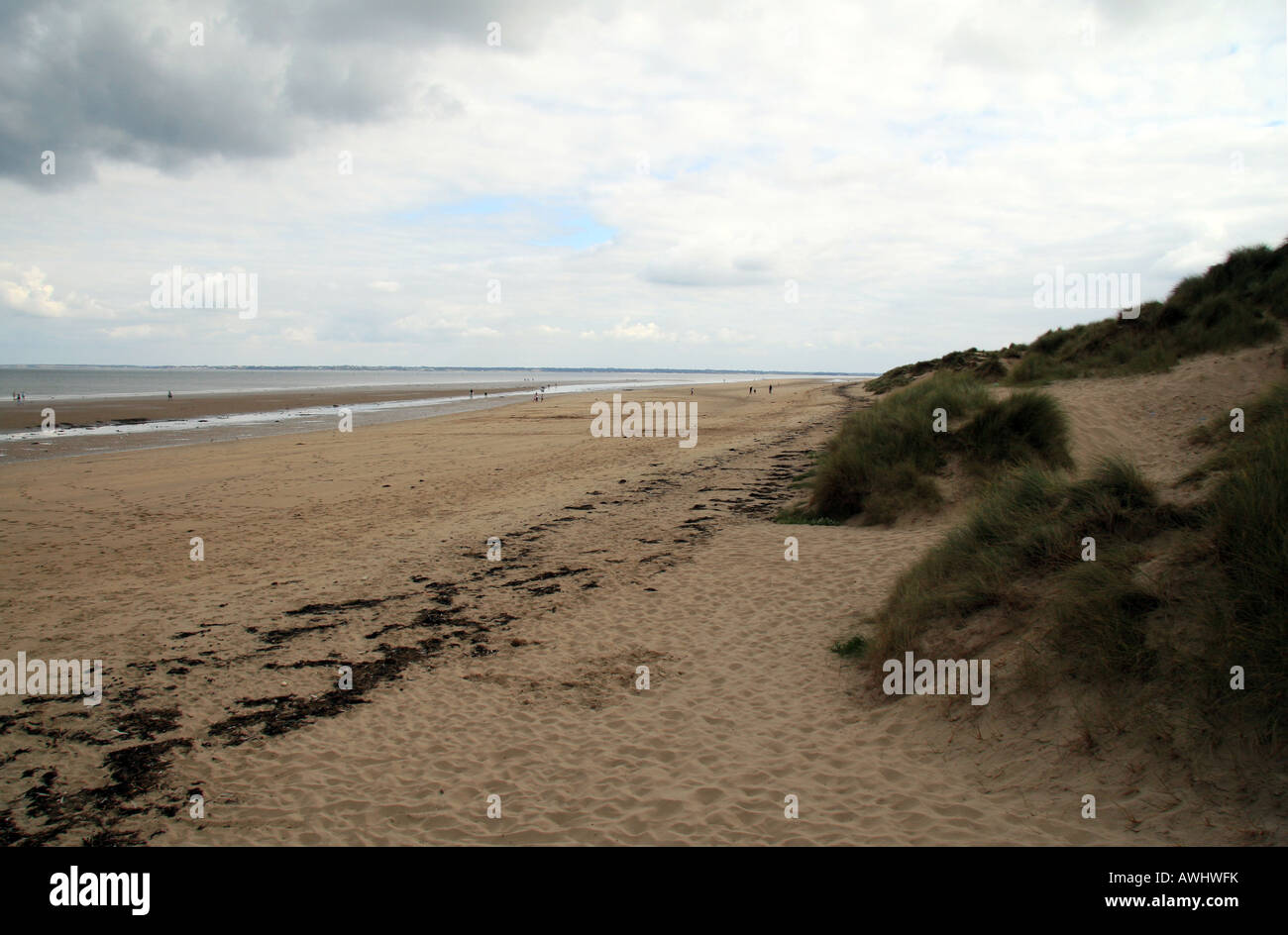 Playa del desembarco en la playa de utah normandie fotografías e