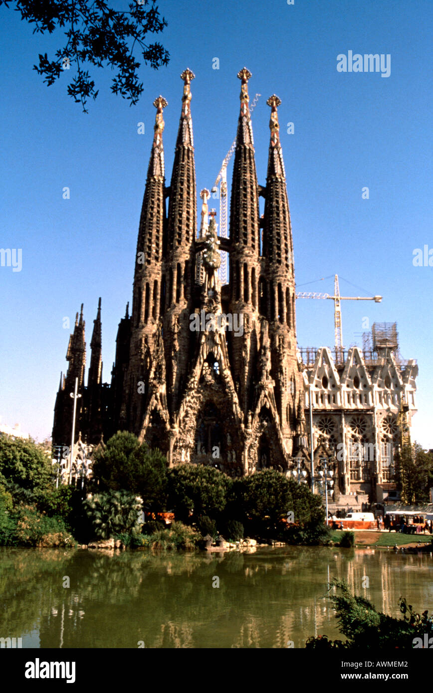 La catedral de la Sagrada Familia en Barcelona Foto de stock