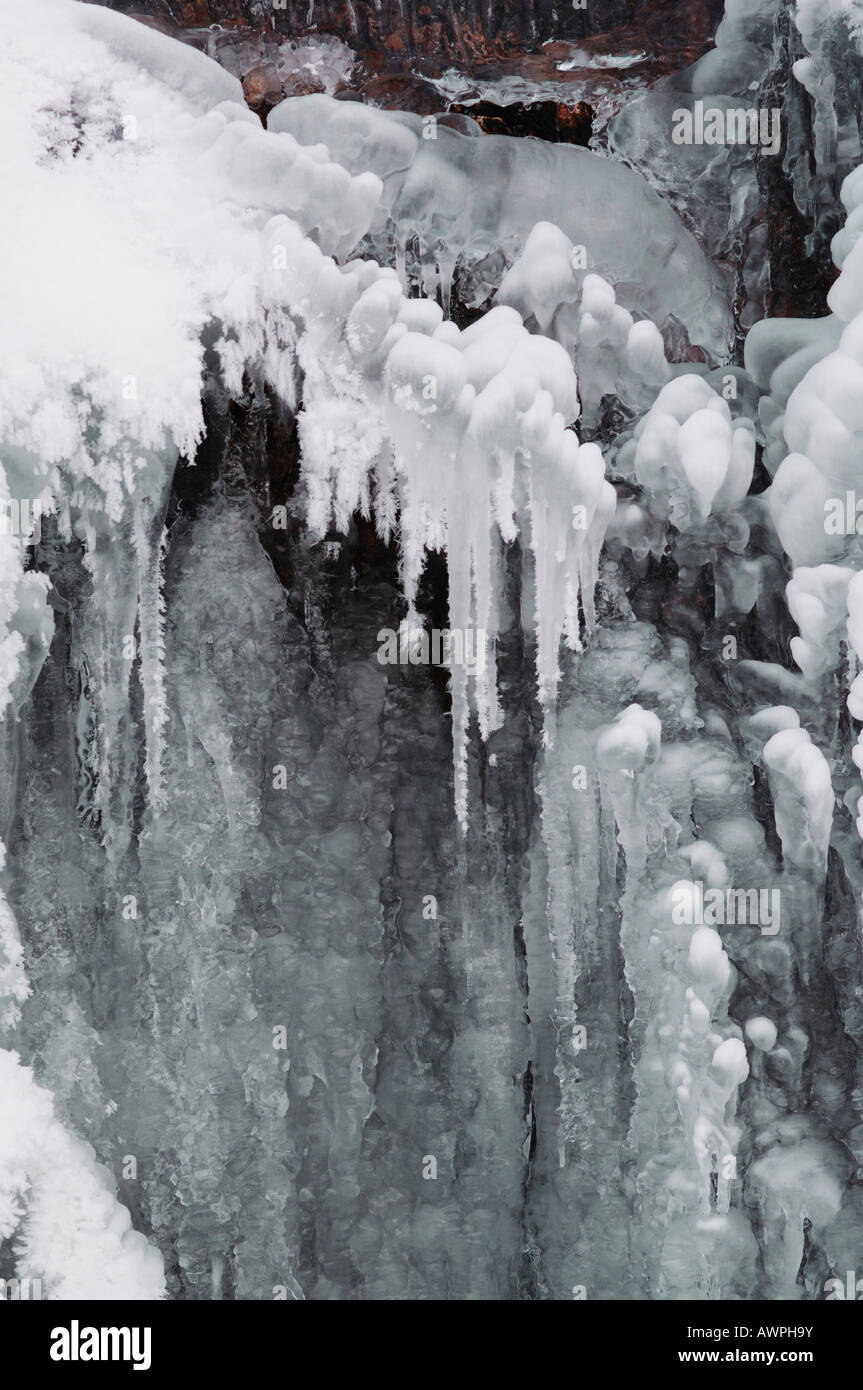 Las cascadas congeladas, Dachstein región Salzkammergut, Upper Austria, Austria, Europa Foto de stock