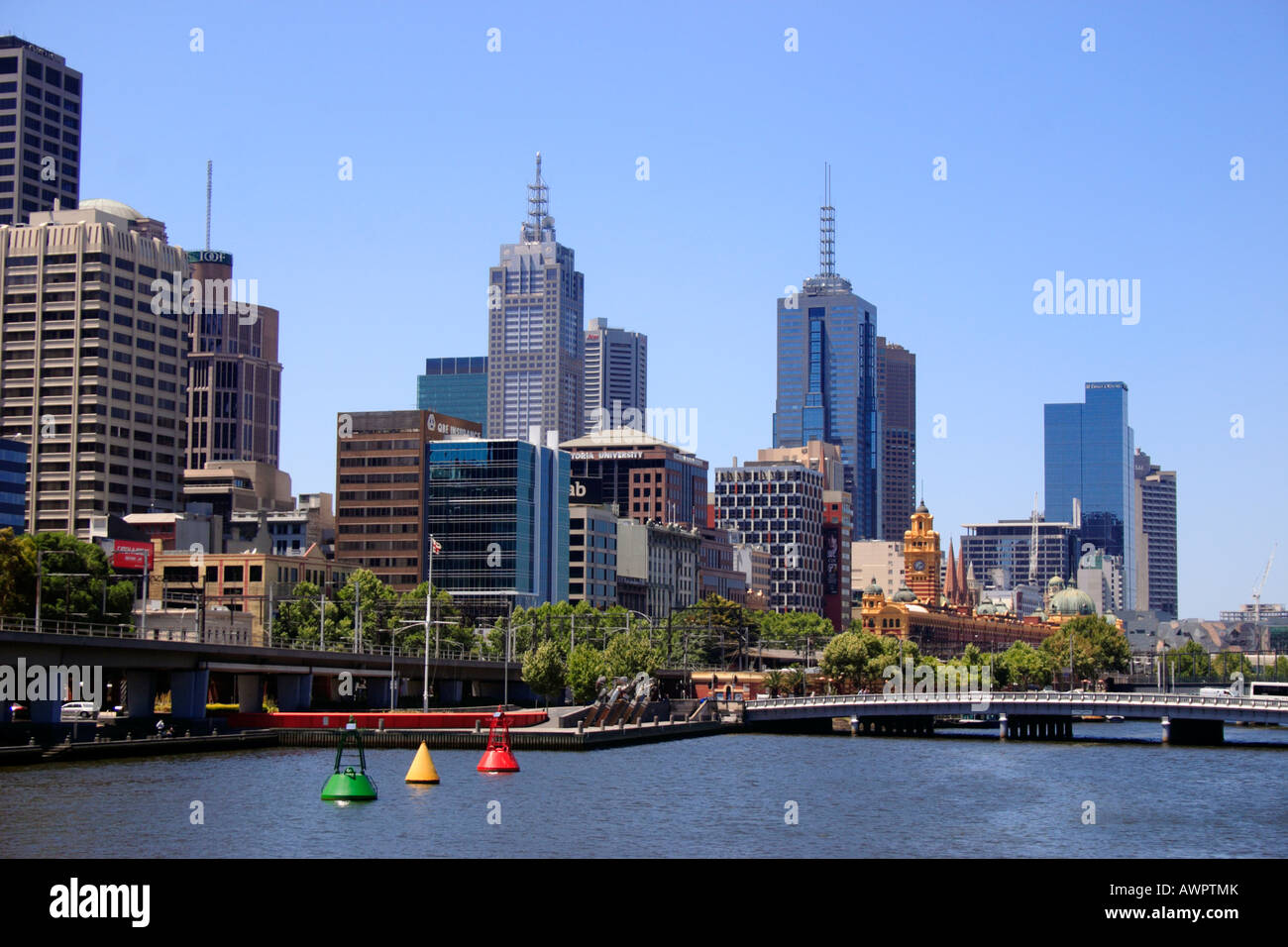 Melbourne Skyline del Estado de Victoria de Australia Foto de stock