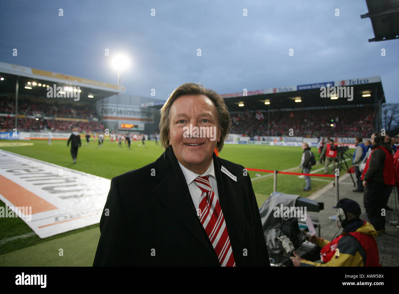 Presidente del club de fútbol alemán FSV Mainz 05, Harald Strutz Foto de stock