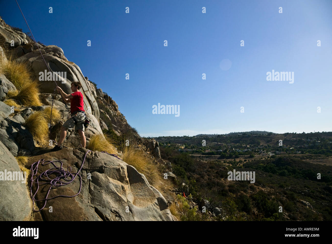 Escaladores Mission Trails Park, en San Diego, California, EE.UU. Foto de stock