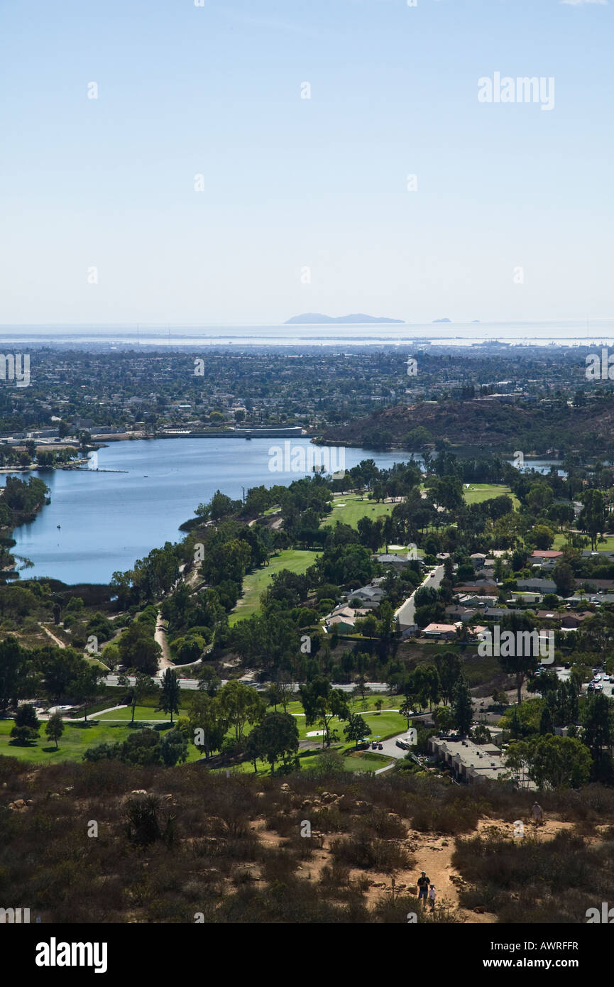 Vista desde Mission Trails Cowles Mountain en San Diego, California, EE.UU. Foto de stock