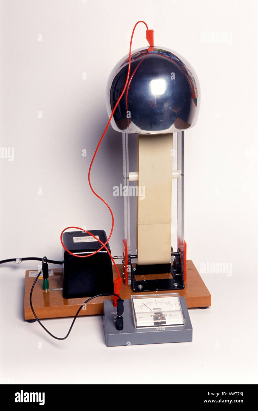 Van der Graaff el generador con medidor de mA Fotografía de stock - Alamy
