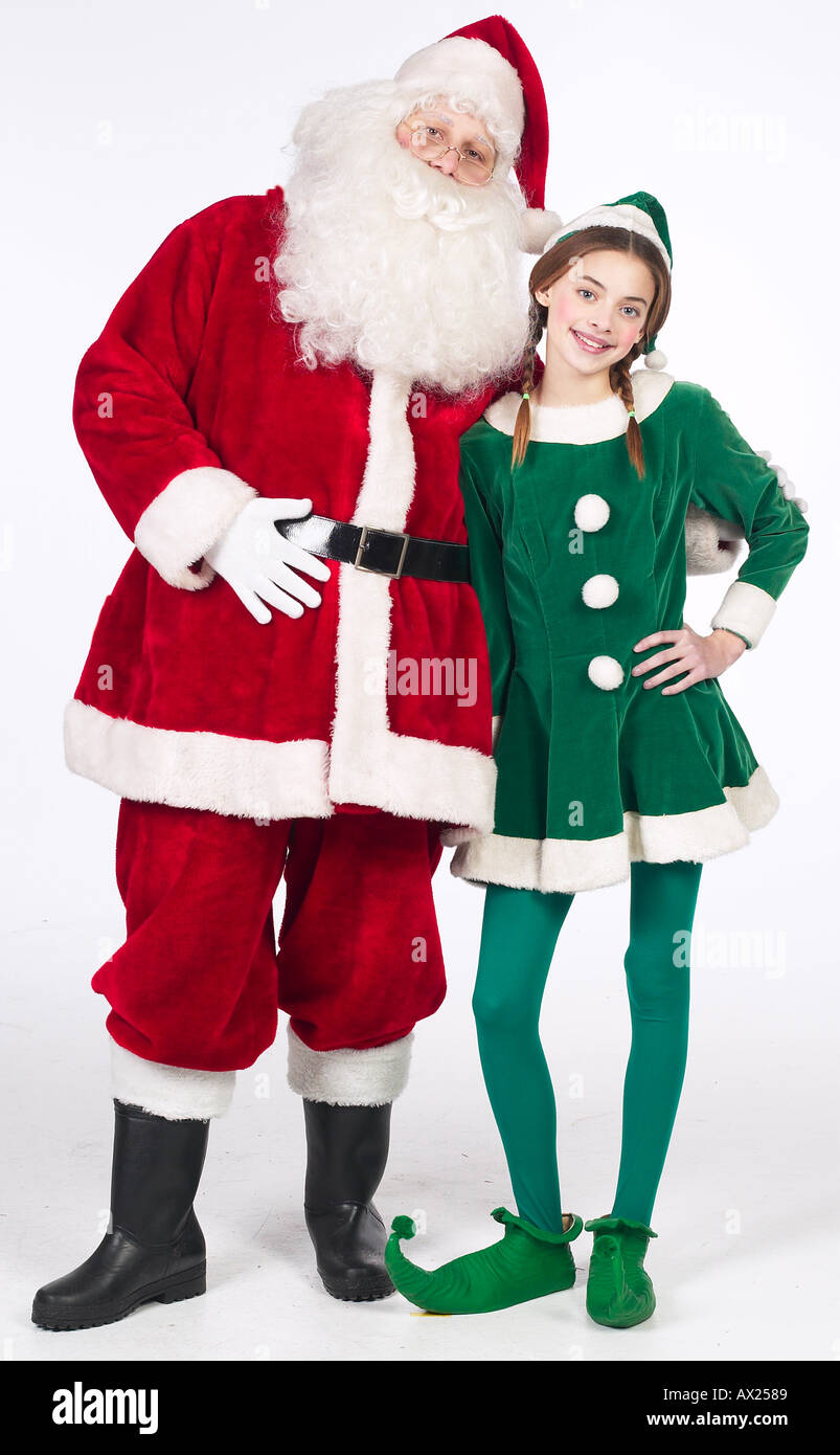 Santa y elf uid 1446081 Foto de stock