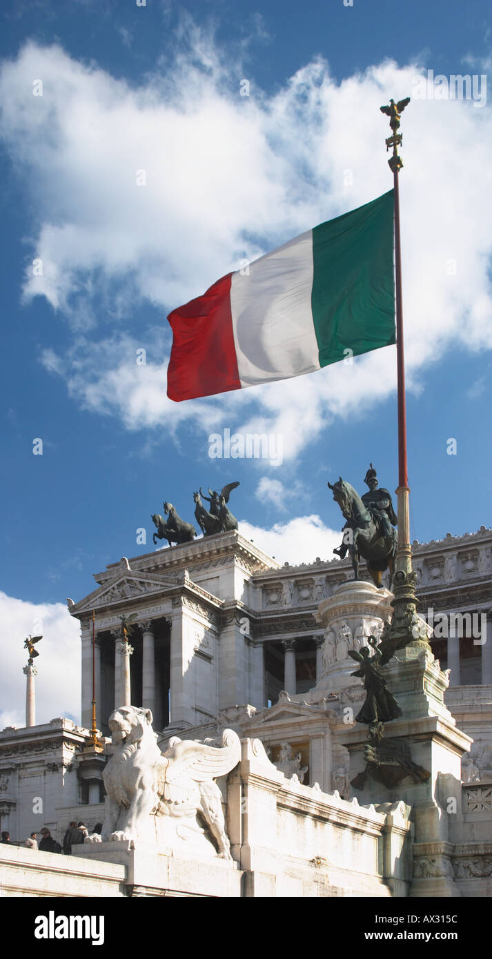El Vittoriano el Vitorio Emanuele Monumento Roma Foto de stock