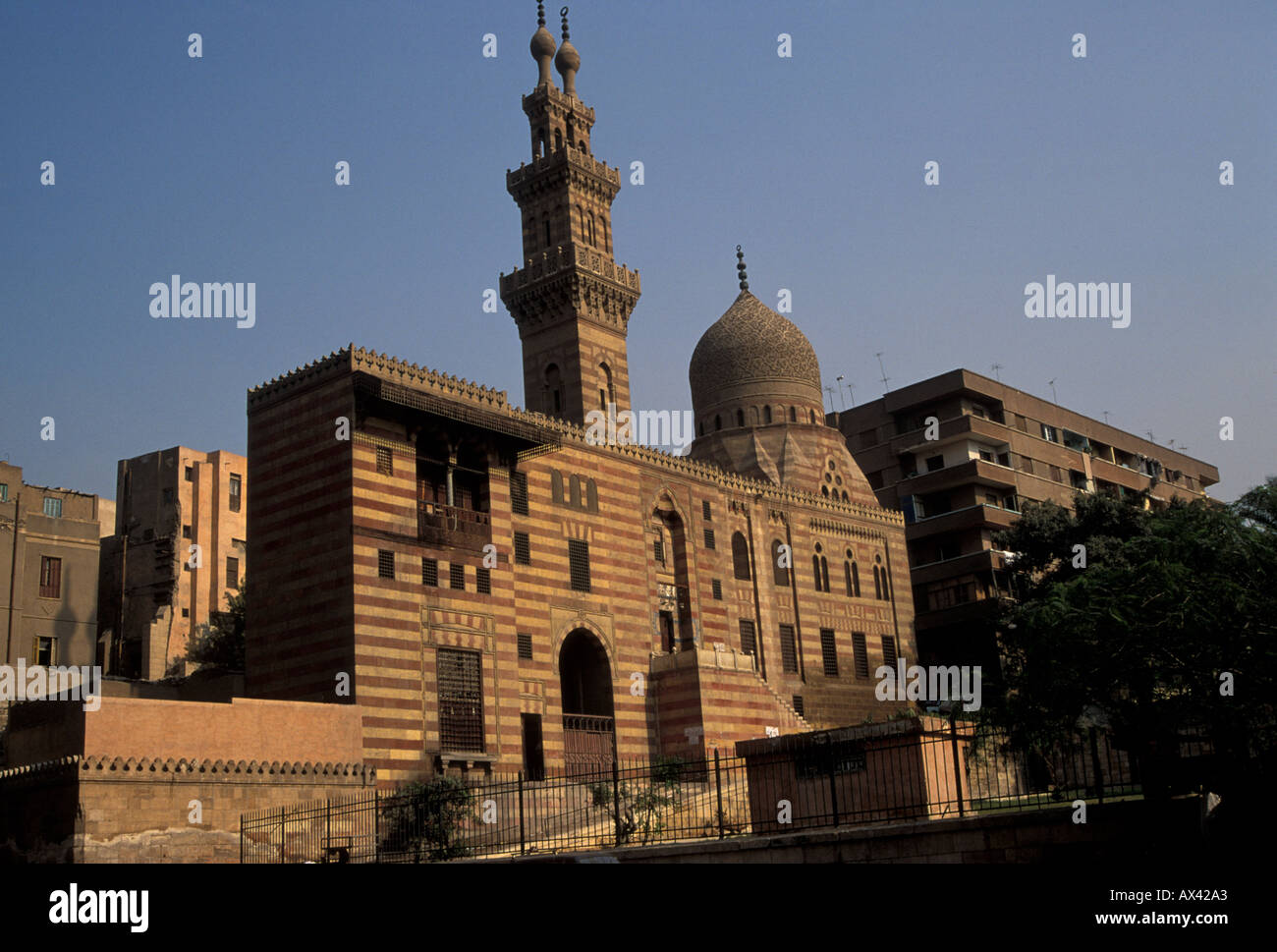 La mezquita Qannaibay el Ramah en El Cairo, principios del siglo 16th, El Cairo, Egipto Foto de stock