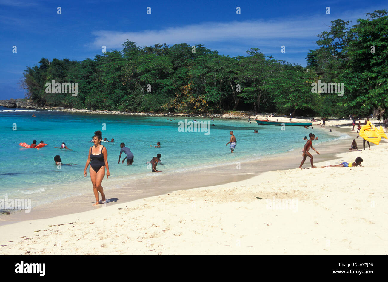 Winnifred Bay, Port Antonio, Portland, Karibik Jamaika Foto de stock