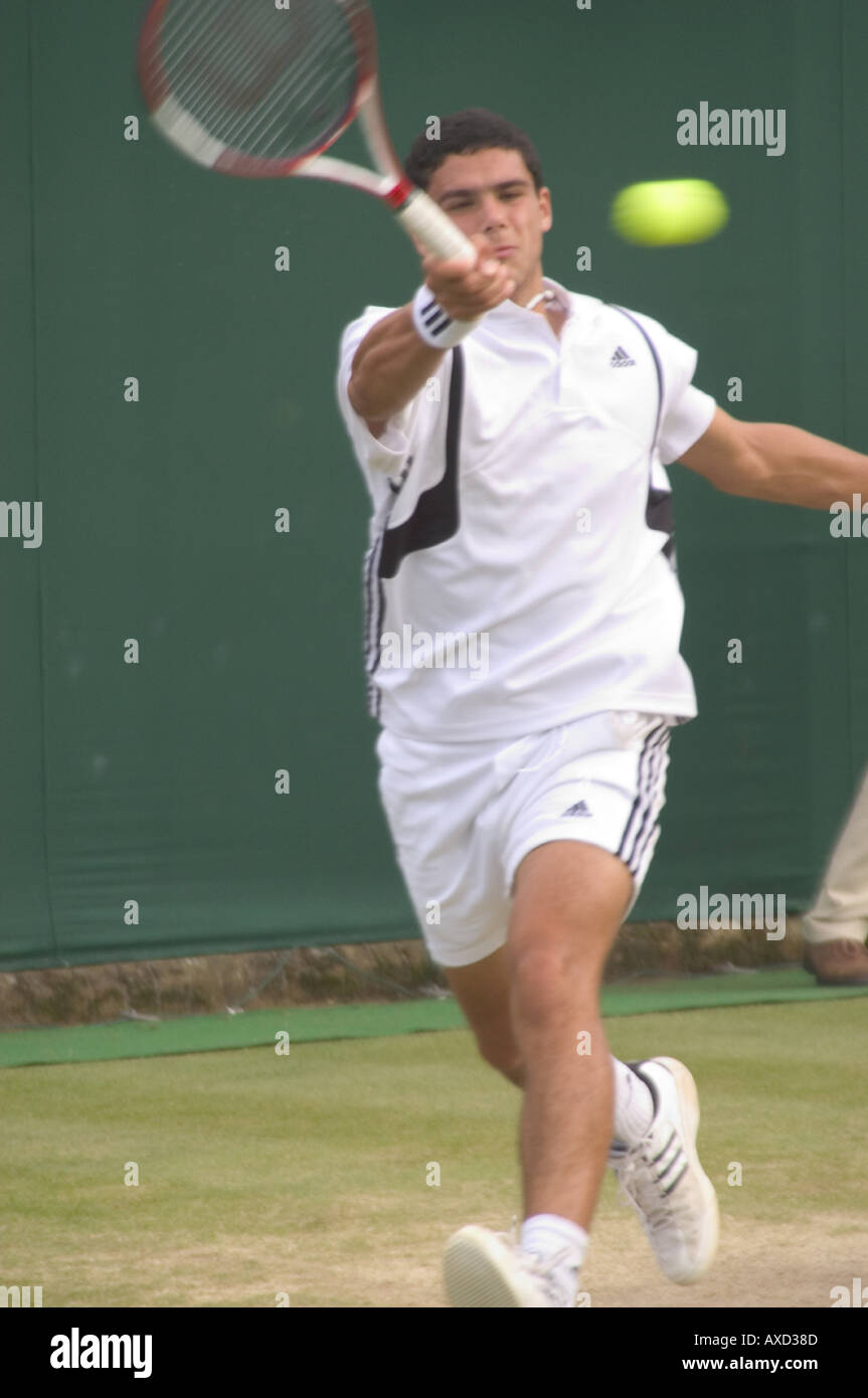 3366 Millas Kasiri en semifinales de Wimbledon junior Foto de stock