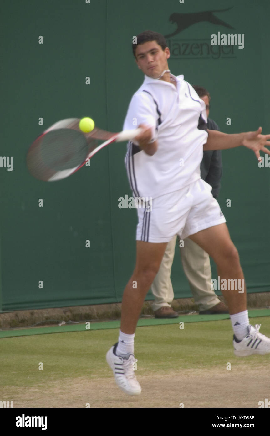 3366 Millas Kasiri en semifinales de Wimbledon junior Foto de stock