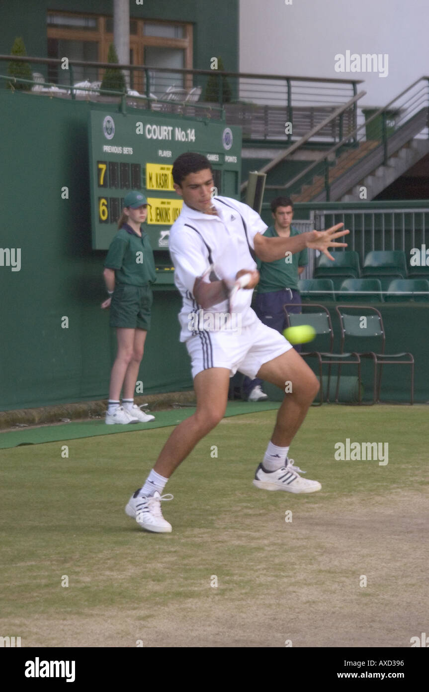 3366 Millas Kasiri en semifinales de Wimbledon junior Foto de stock