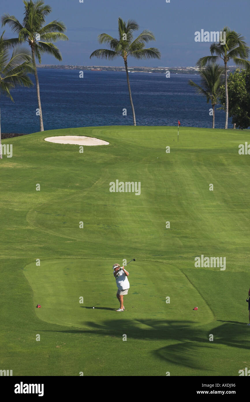Jugar al golf en el paraíso -- el columpio grande Foto de stock