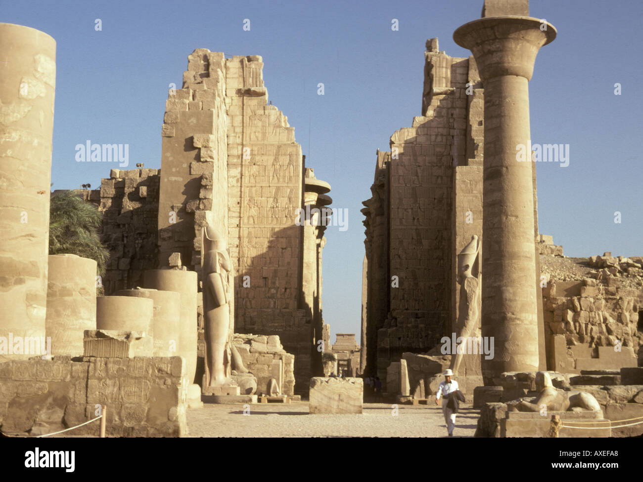 África Egipto Luxor Karnac Templo Foto de stock