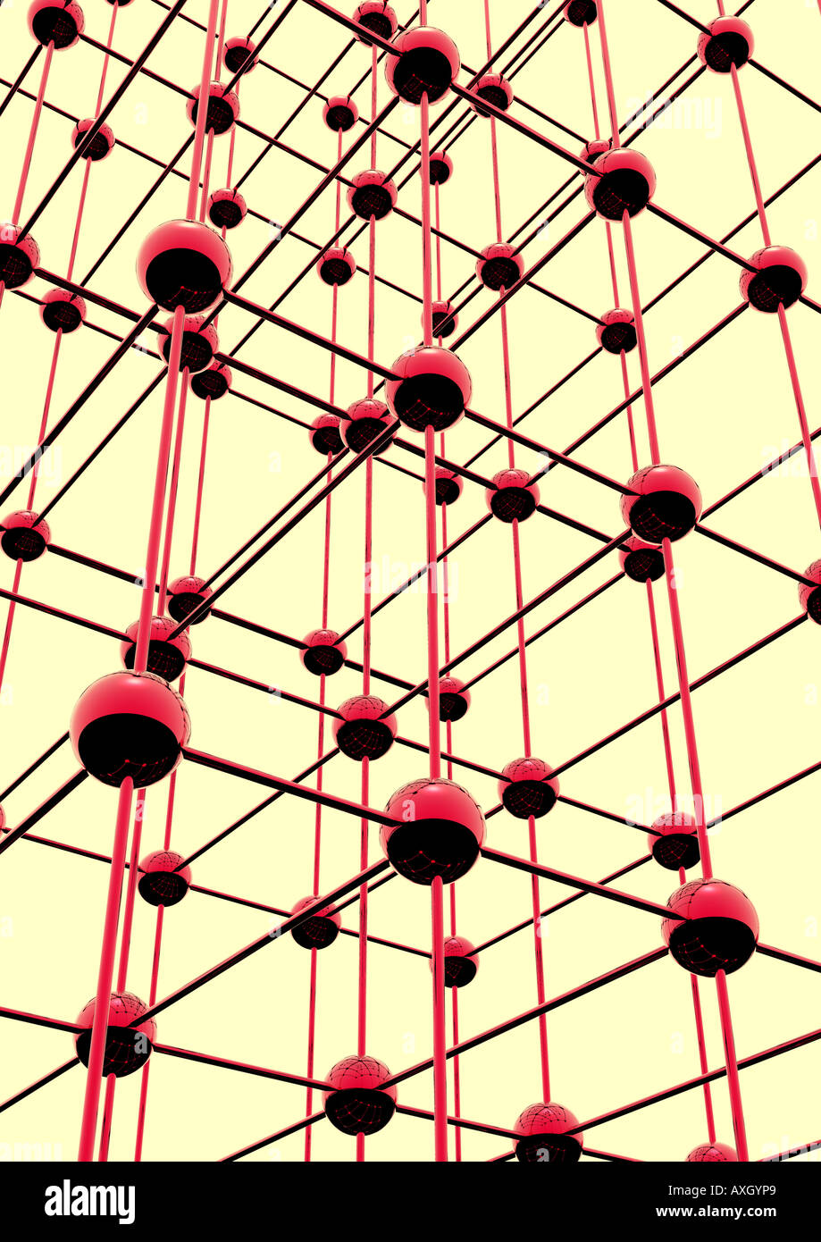 Estructura de red Netzwerk Struktur Foto de stock