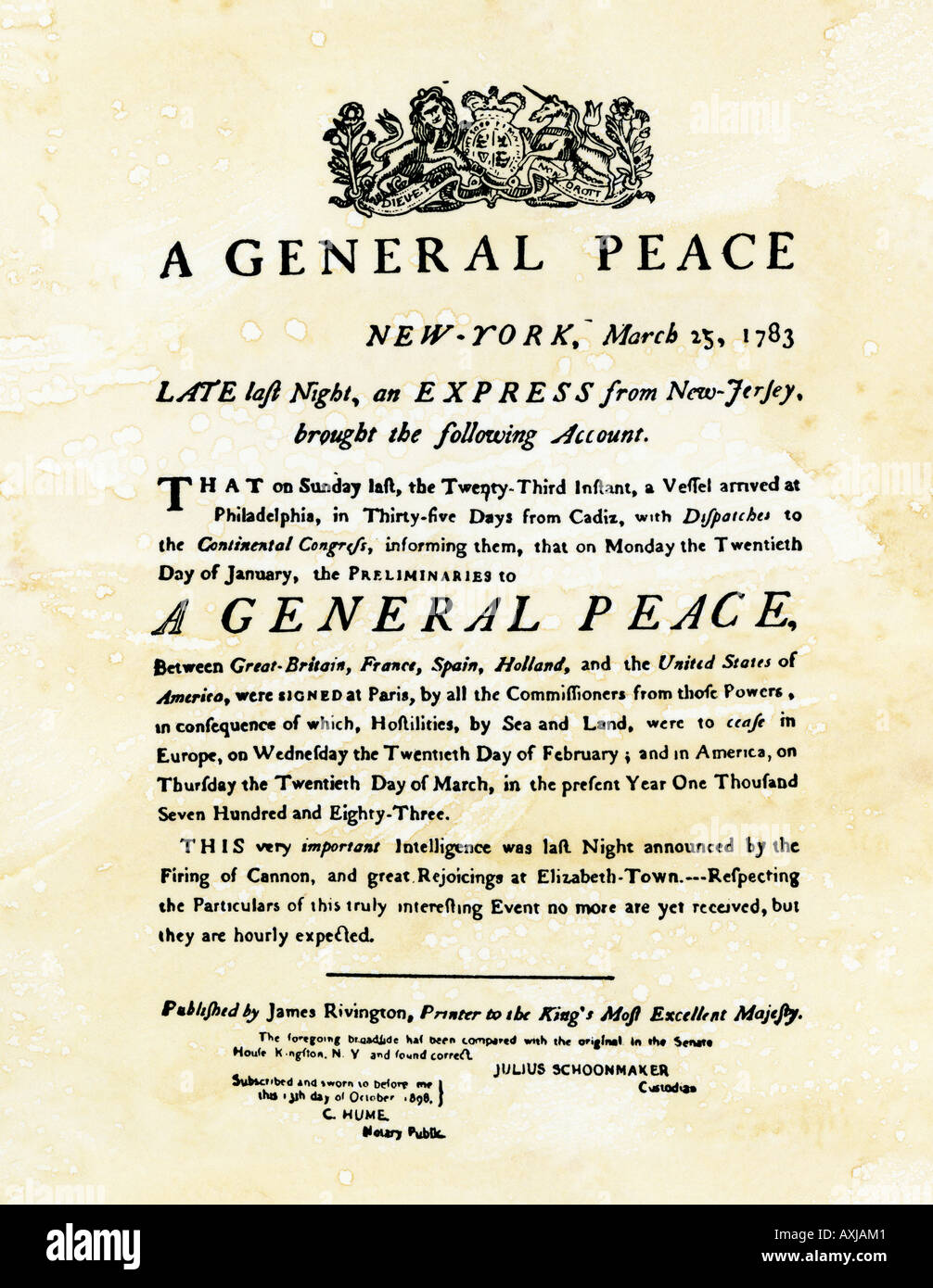 Treaty of paris fotografías e imágenes de alta resolución Alamy