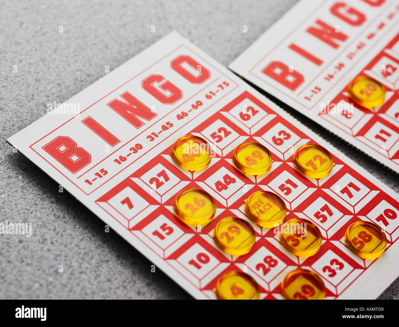 Todavía la vida del bingo card Foto de stock