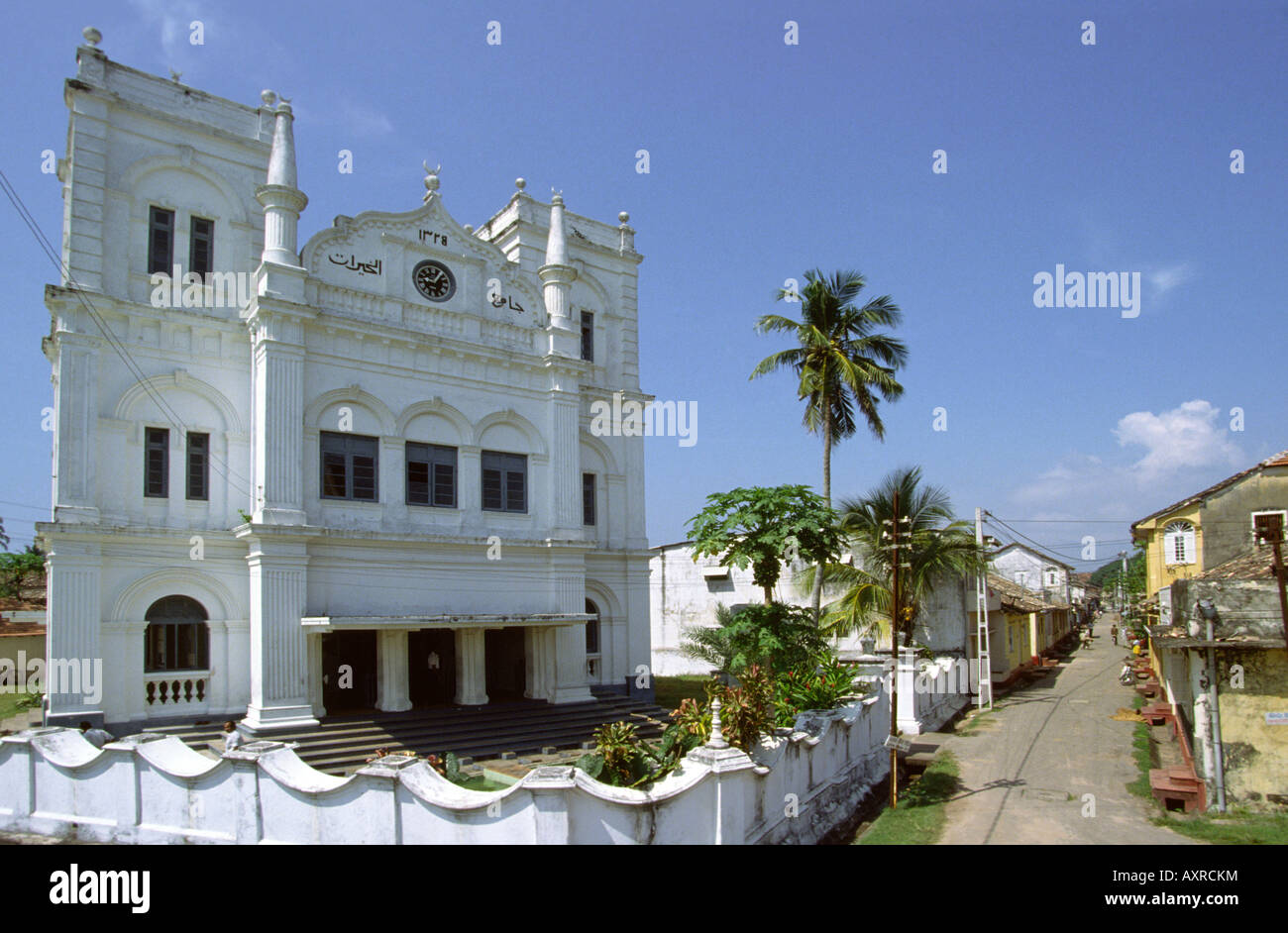 Sri Lanka Galle Fort Leyn mezquita de la calle granero Foto de stock