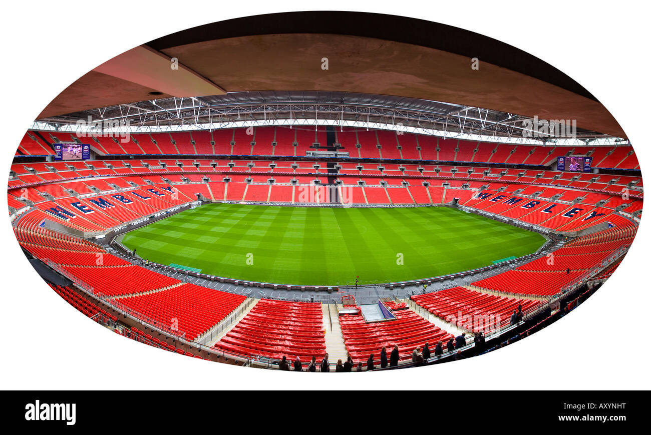 Dentro del nuevo Wembley Stadium de Londres, Inglaterra Foto de stock