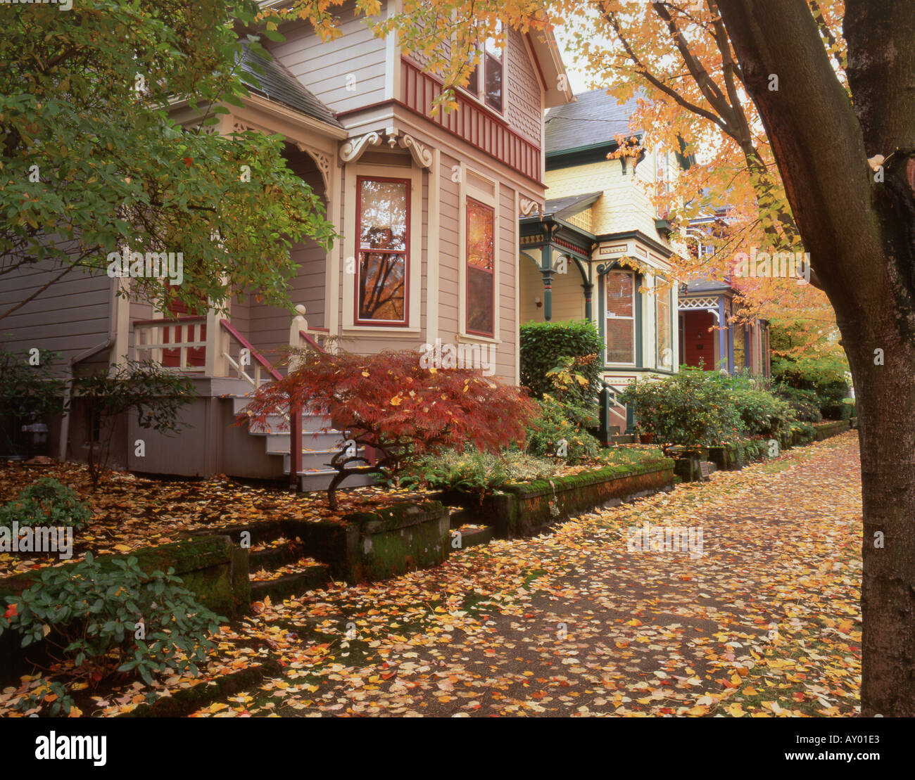 Victorian houses portland oregon usa fotografías e imágenes de alta
