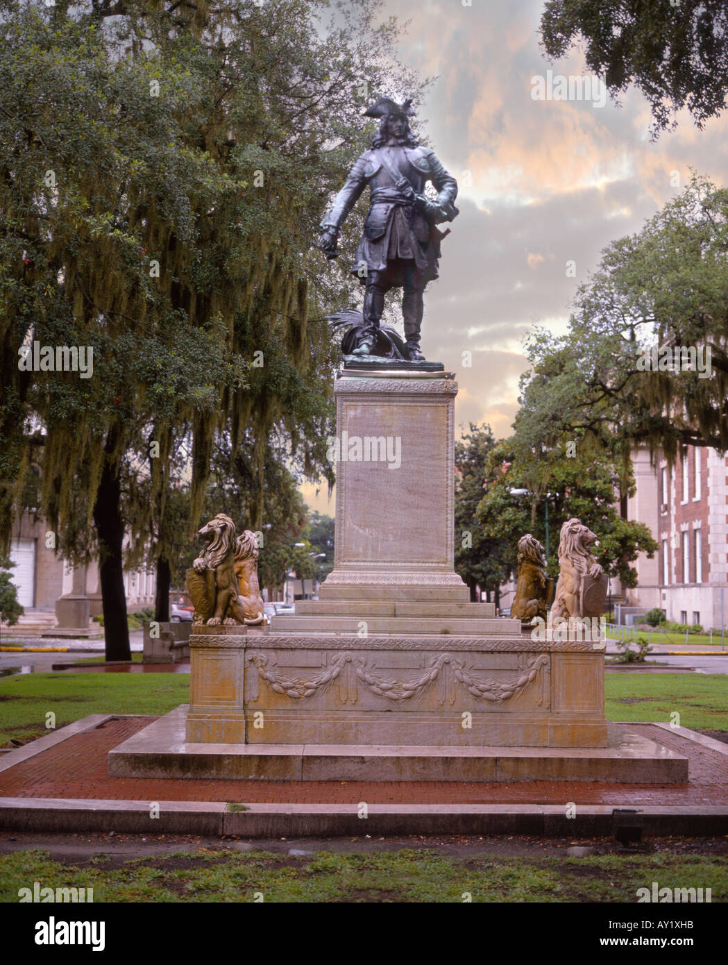 Estatua de James Edward Oglethorpe en Savannah, Georgia, EE.UU. Foto de stock
