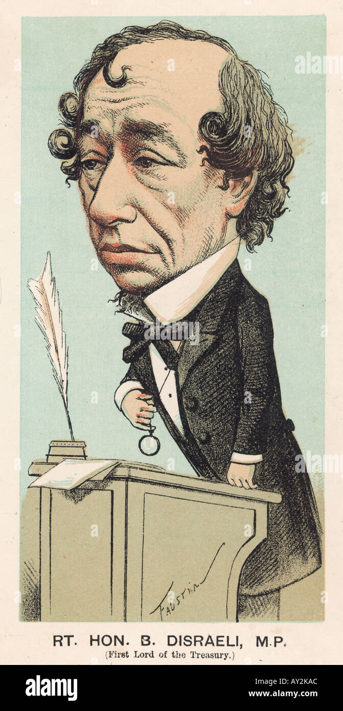 Benjamín Disraeli Sketch Foto de stock