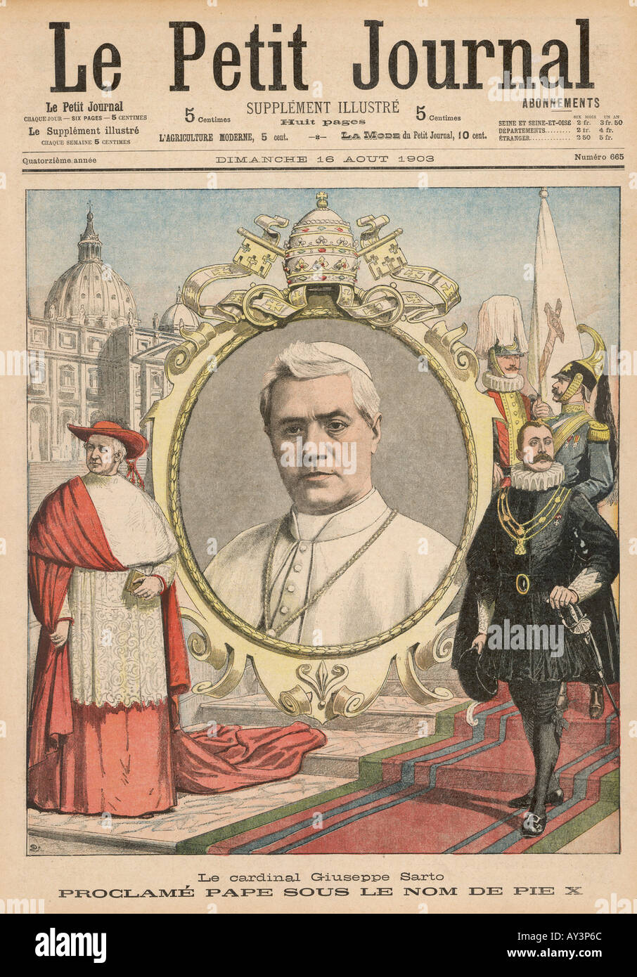 El Papa Pío X Pet.jour. Foto de stock