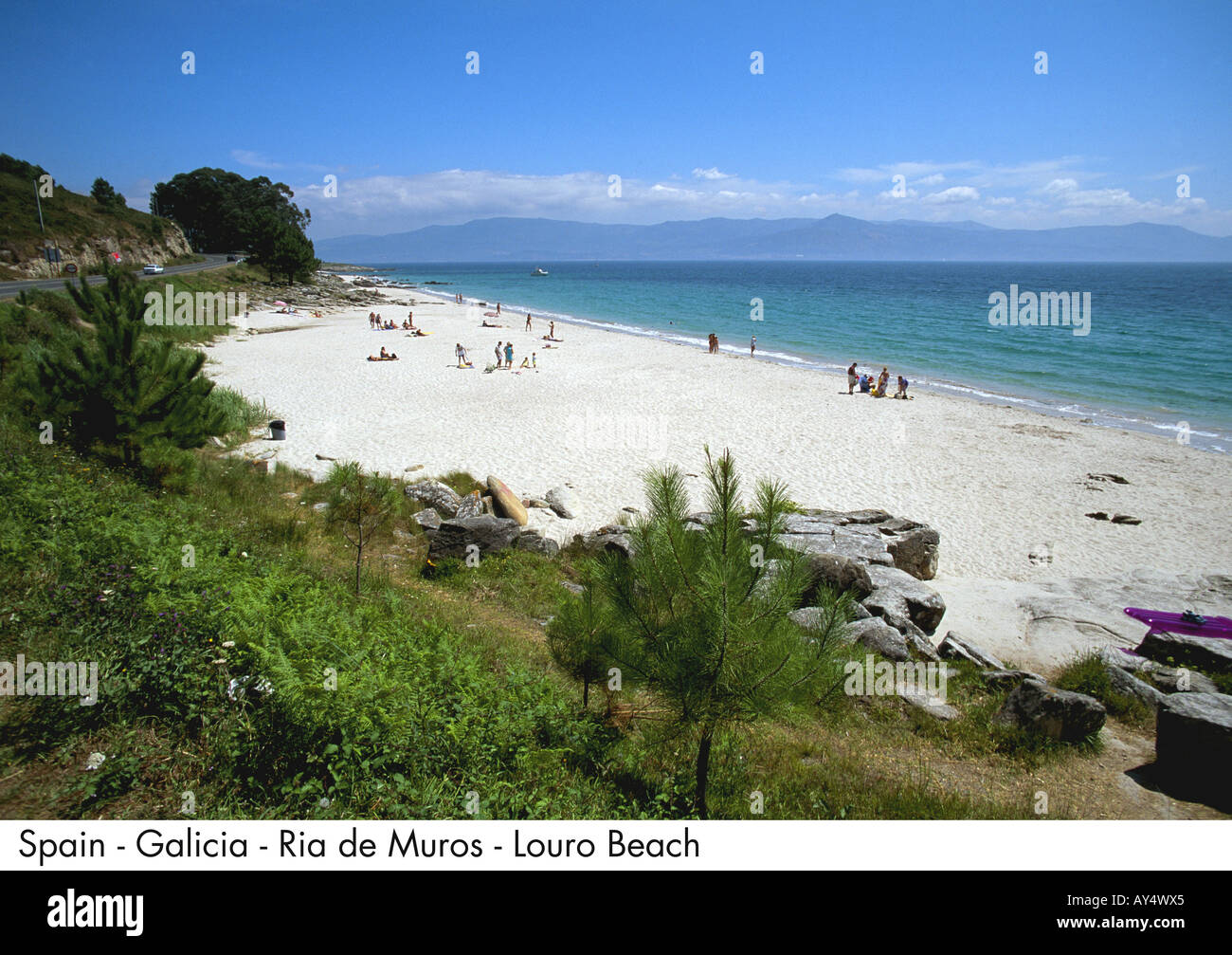 España Galicia Ría de Muros el Monte Louro Playa España Fotografía de stock Alamy