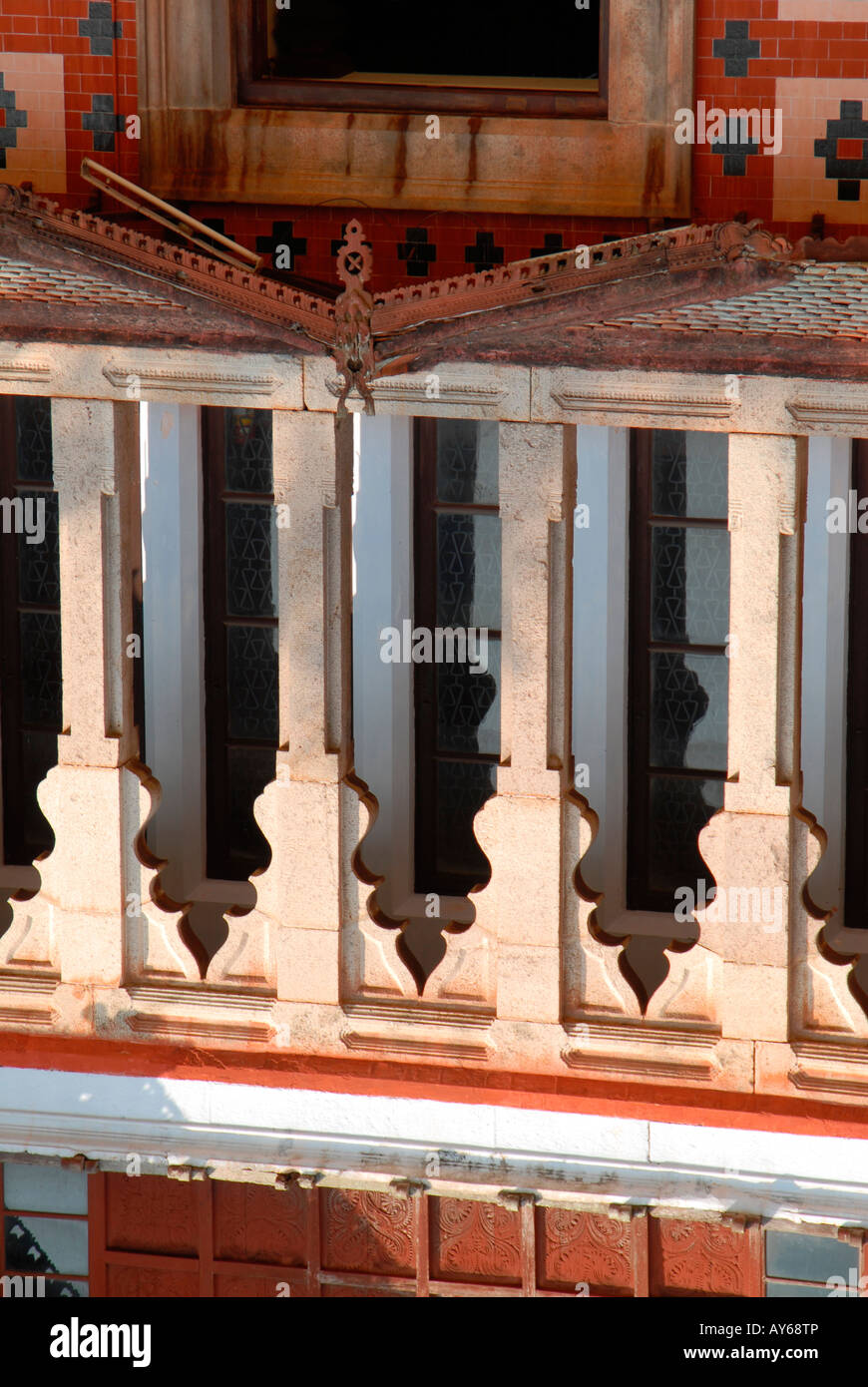 Una parte del edificio patrimonial en Kerala, India Foto de stock