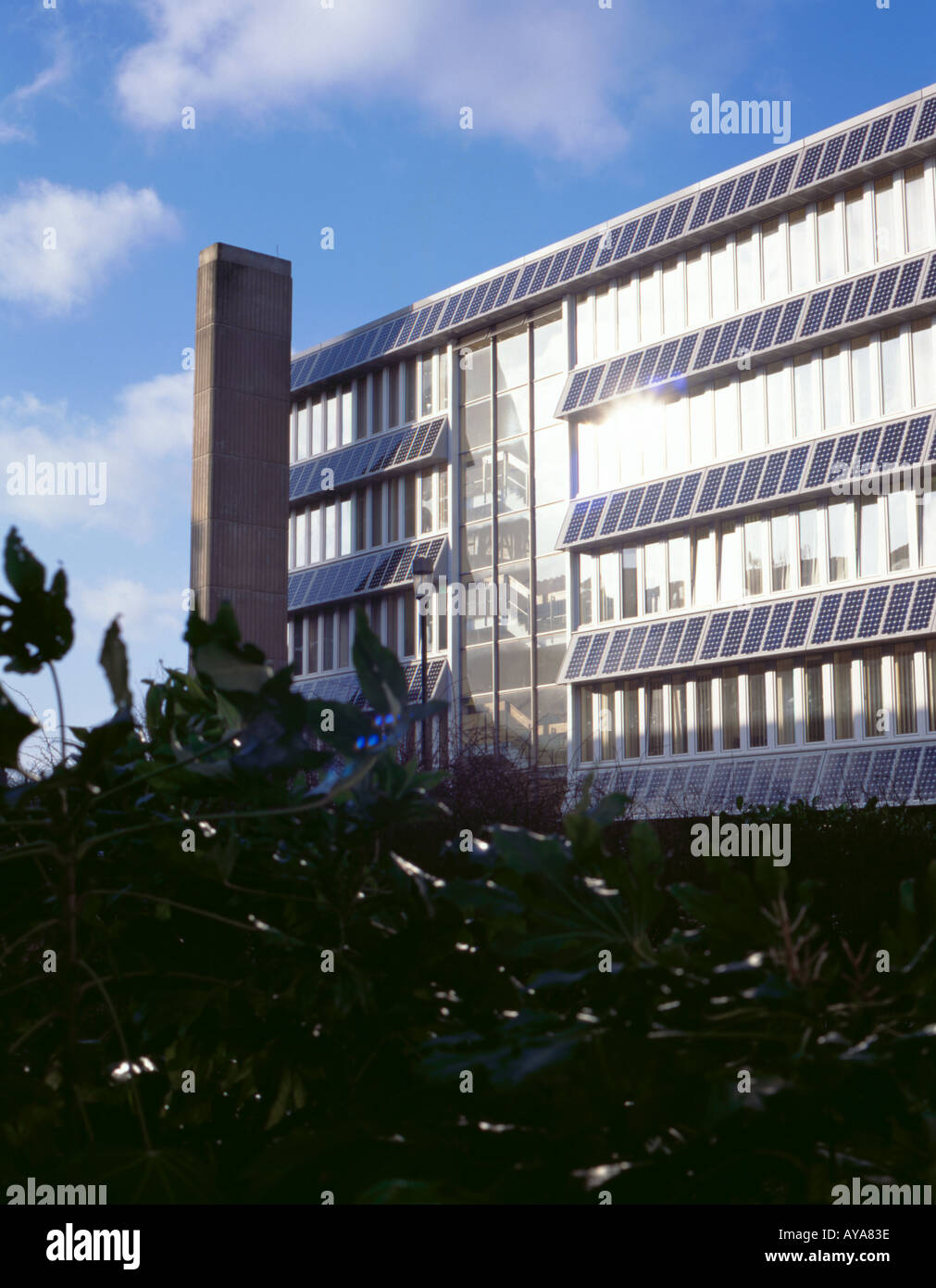"Northumbria Proyecto Solar", Edificio de Northumbria, Universidad de Northumbria, Newcastle upon Tyne Tyne & Desgaste, Inglaterra, Reino Unido. Foto de stock