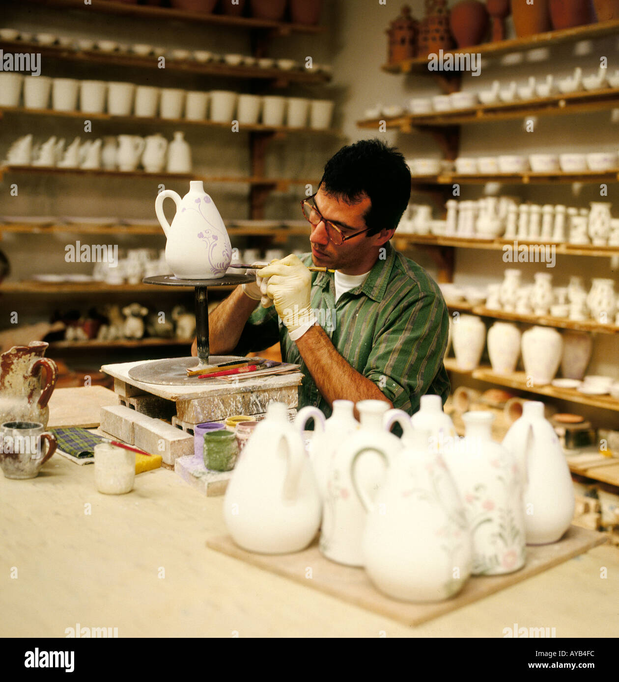 Pintura cerámica en Portugal Foto de stock