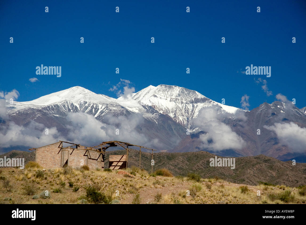 La Cordillera de Los Andes Argentina Foto de stock
