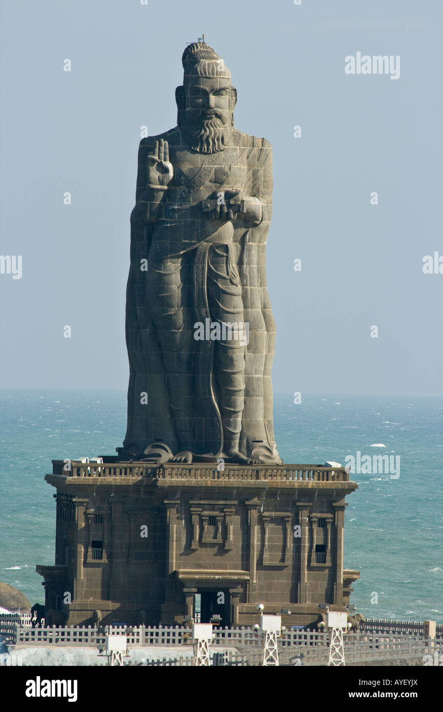 Estatua Thiruvalluvar en Kanyakumari en el sur de la India Foto de stock