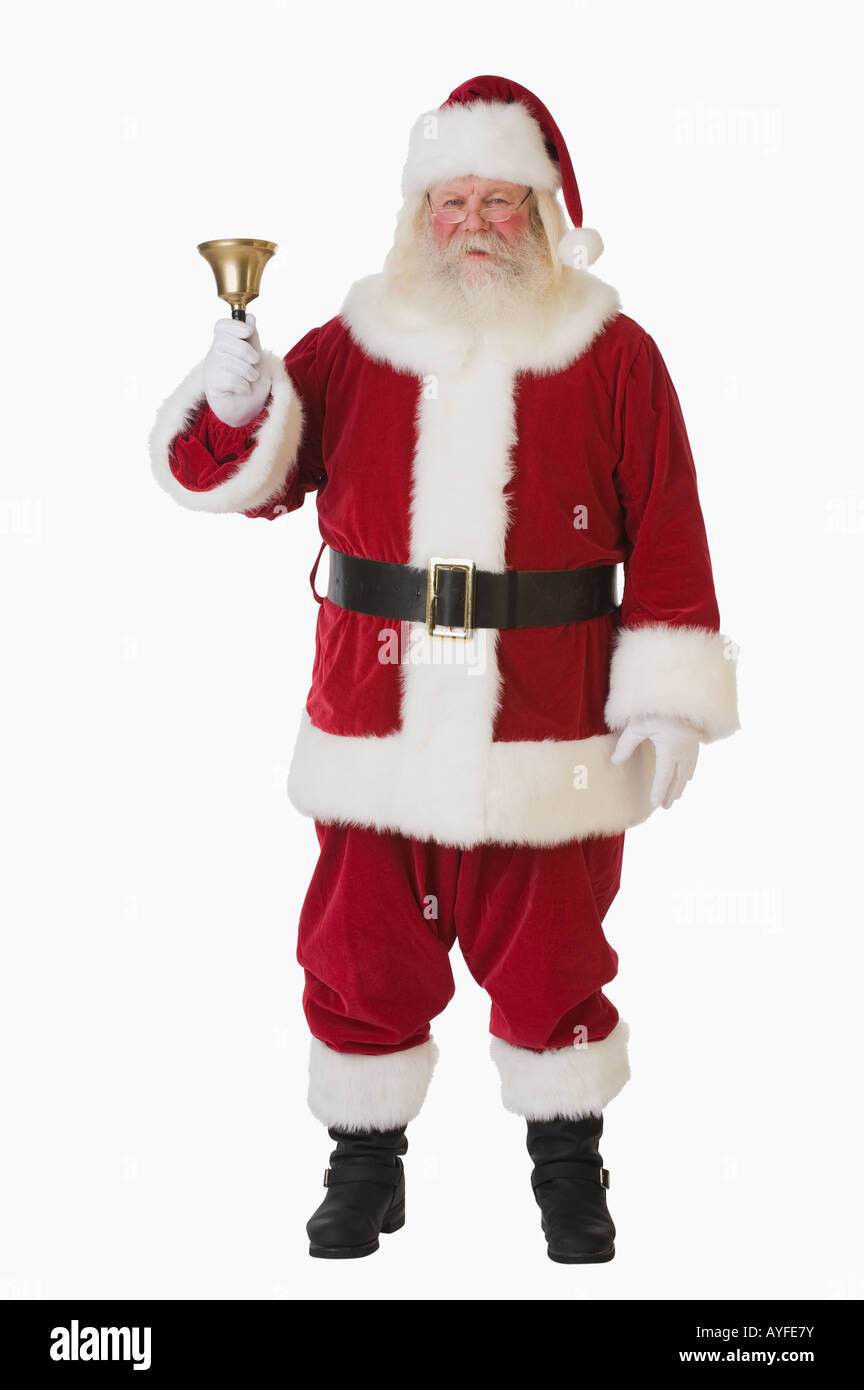 Santa Claus campana sonando Foto de stock