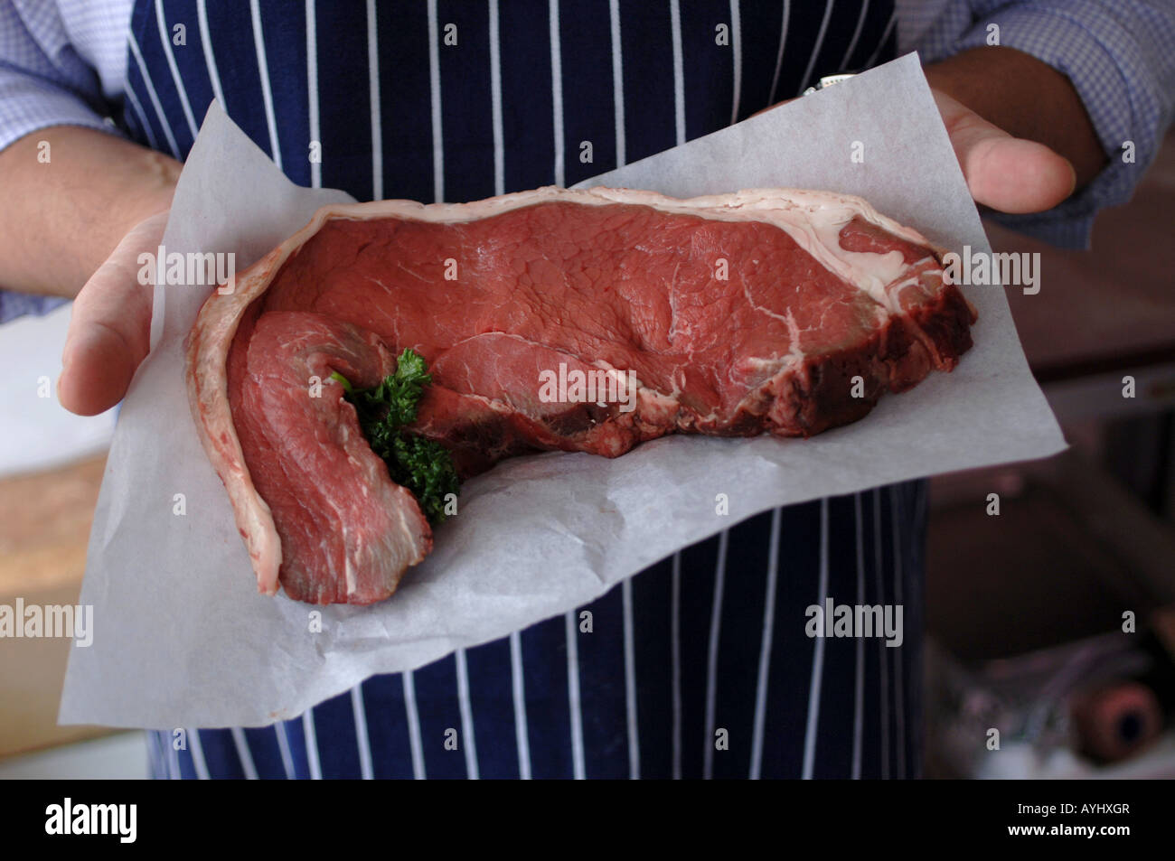 Bife Cru Do Osso De T Da Carne Na Placa Do ` S Do Carniceiro Foto de Stock  - Imagem de lombo, corte: 105464882