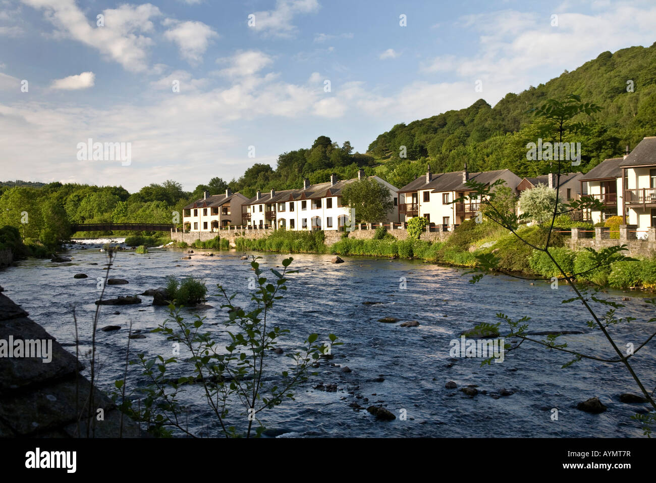 Casas de vacaciones en la aldea de Lakeland, Backbarrow multipropiedad, Cumbria. Lake District inglés Foto de stock