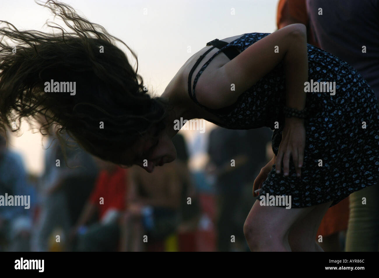 Pogo, baile al aire libre Festival de Woodstock Zary Polonia Foto de stock