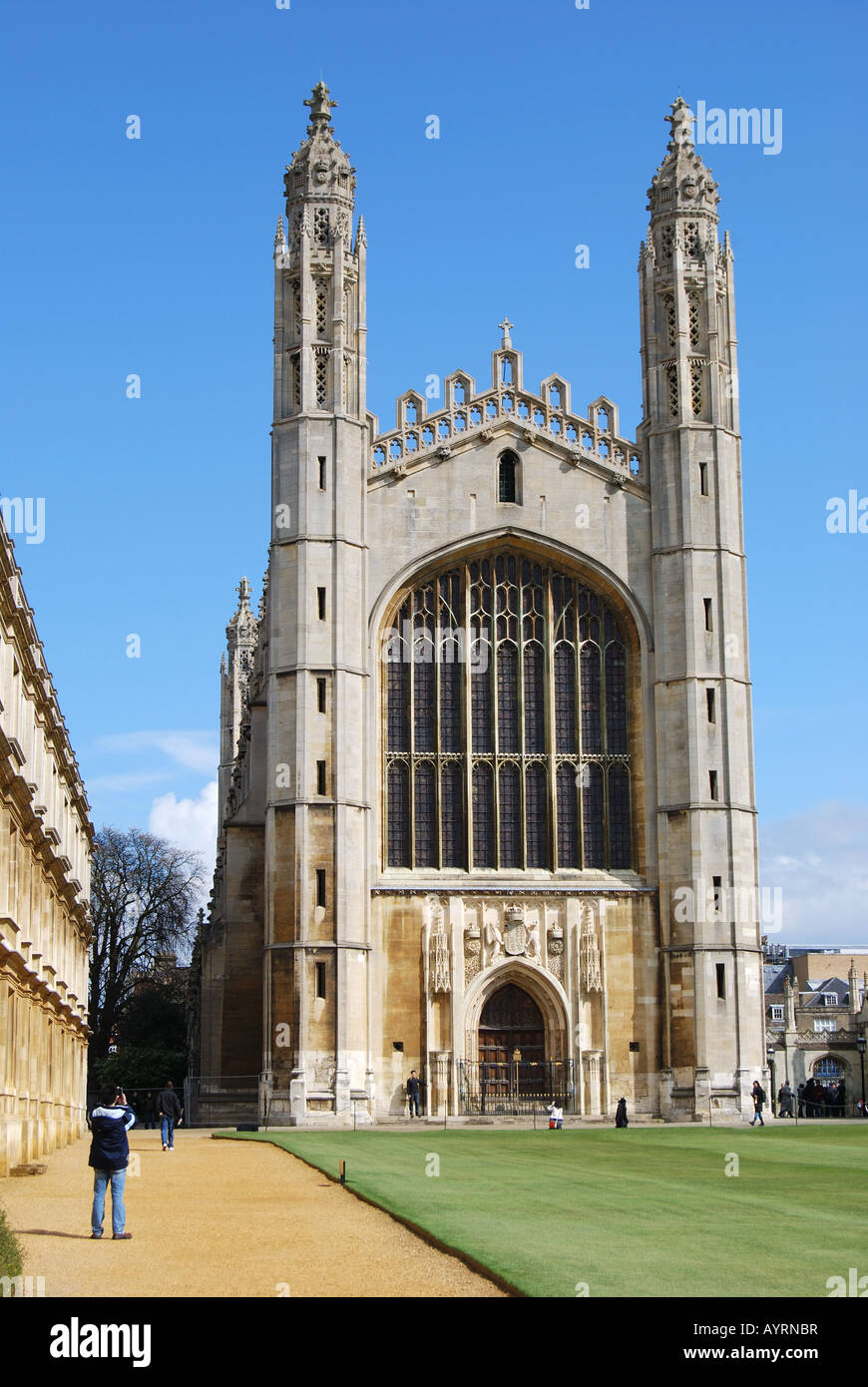 La capilla de King's College, en el King's College, Cambridge, Cambridgeshire, Inglaterra, Reino Unido Foto de stock