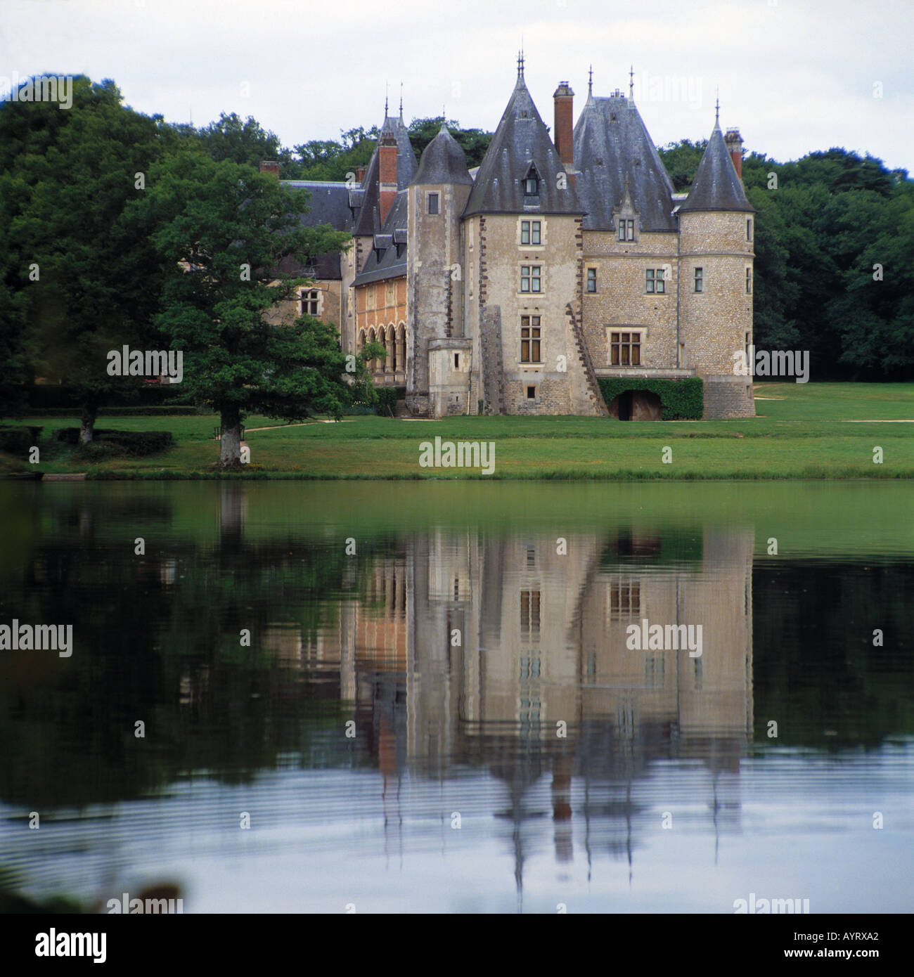 Schloss Verrerie im Loiretal, Aubigny-sur-Nere, Cher, Loire-Tal, Frankreich Foto de stock