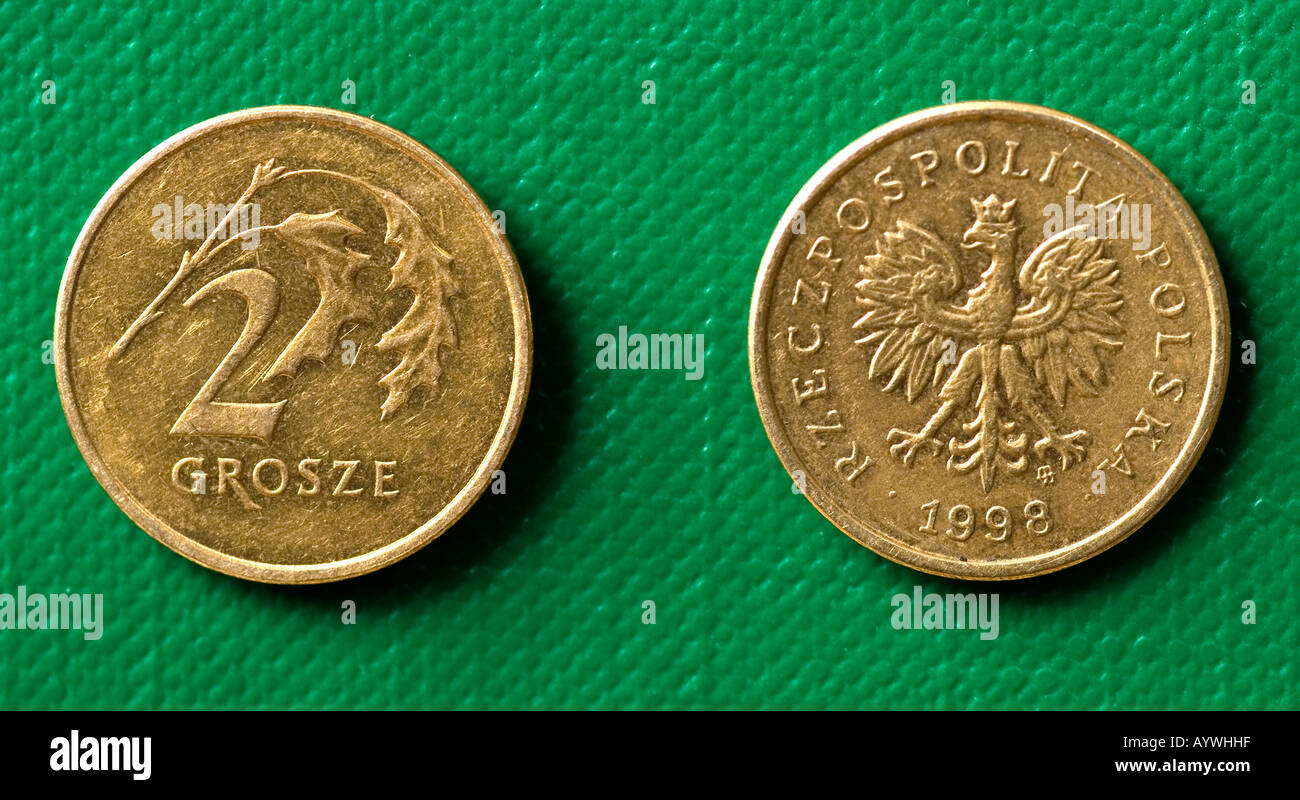 2 grosz polaco coin Fotografía de stock - Alamy