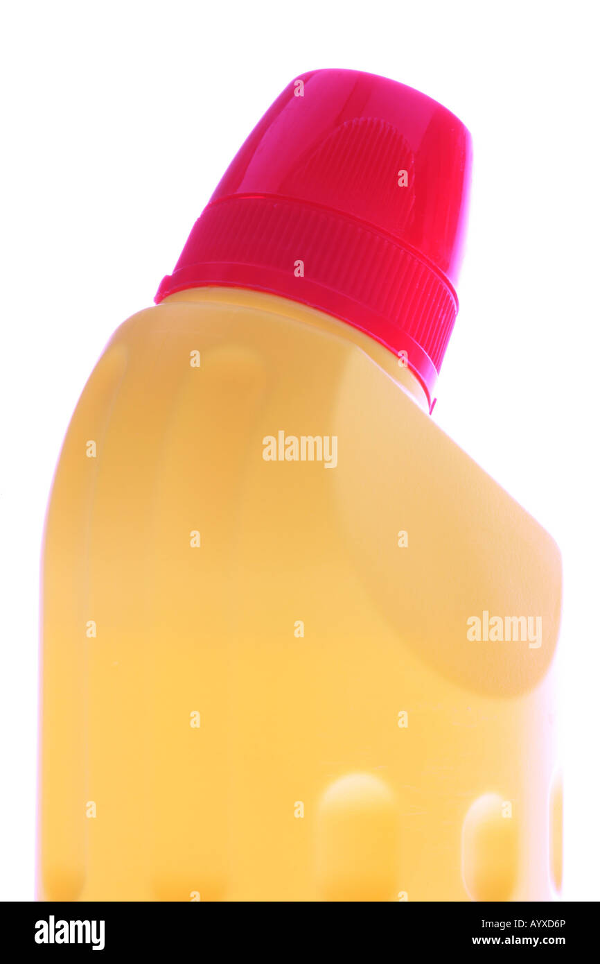 Botella de lejía Foto de stock