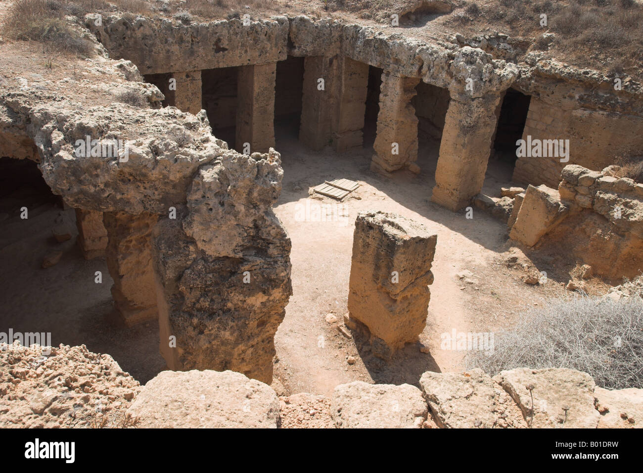 Las tumbas de los Reyes - Parque Arqueológico de Paphos, Kato Pafos, Paphos, Chipre. Declarado Patrimonio de la Humanidad por la UNESCO Foto de stock