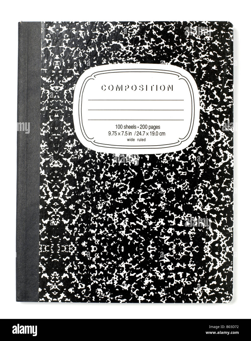 Cuaderno en blanco y negro Foto de stock