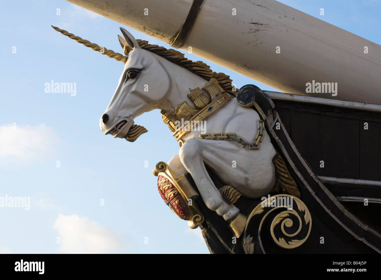 Mascarón de H M Frigate Unicorn Fotografía de stock - Alamy